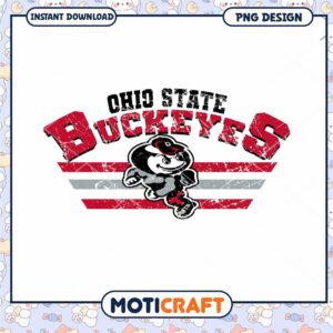 Ohio State Buckeyes Vintage PNG Design Instant Download