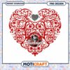 Ohio State Buckeyes Heart Design PNG Instant Download