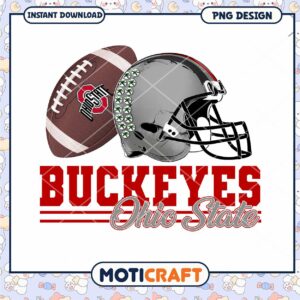 Ohio State Buckeyes Helmet Football PNG Design Download