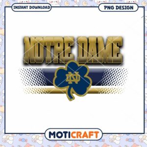 Notre Dame PNG Design Shamrock Instant Download Art
