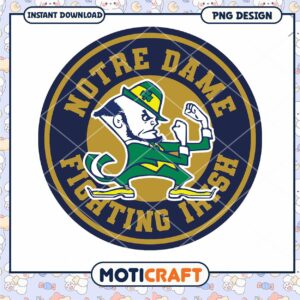Notre Dame Fighting Irish PNG Digital Download Design
