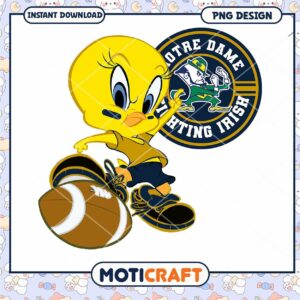 Notre Dame Fighting Irish PNG Design with Tweety Bird