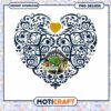 Notre Dame Fighting Irish Heart PNG Design Download