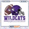 Northwestern Wildcats Football Helmet and Ball PNG Design