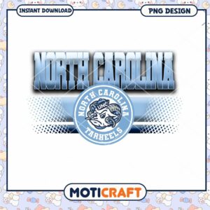 North Carolina Tarheels PNG Design for Instant Download