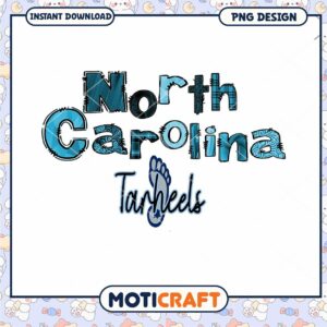 North Carolina Tarheels PNG Instant Download Design