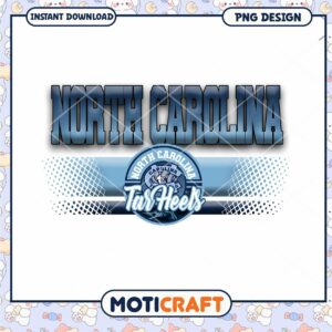 North Carolina Tar Heels PNG Instant Download Design