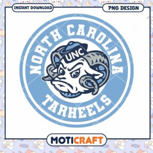 North Carolina Tarheels Logo Instant Download PNG Design