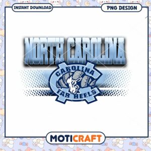 North Carolina Tar Heels PNG Design for Instant Download