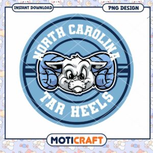 North Carolina Tar Heels Mascot PNG Design Download