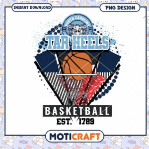 North Carolina Tar Heels Basketball PNG Instant Download