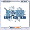North Carolina Tar Heels 2025 Happy New Year PNG Design
