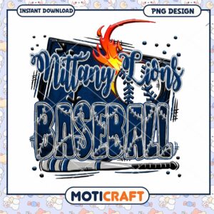 Nittany Lions Baseball PNG Design for Instant Download