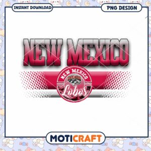 New Mexico Lobos Team Spirit PNG Instant Download Design
