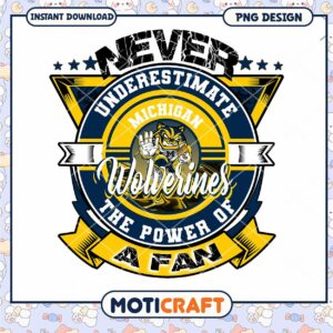 Never Underestimate Michigan Wolverines Fan Power PNG