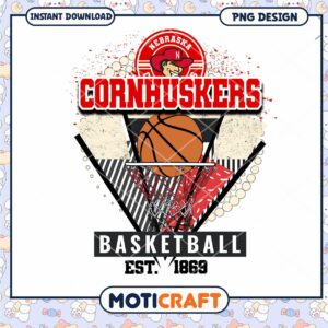 Nebraska Cornhuskers Basketball PNG Design Download