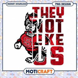 NC State Wolfpack They Not Like Us PNG Design Download