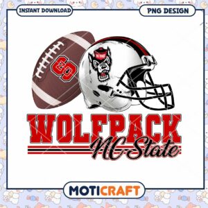 NC State Wolfpack Football PNG Instant Download Design