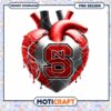 NC State Heart Design Instant Download PNG Art