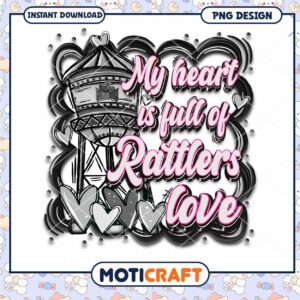 My Heart is Full of Rattlers Love PNG Design Download