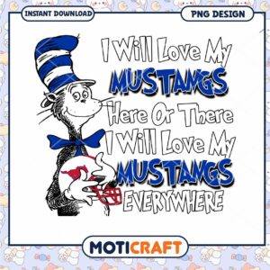 Mustangs Themed Fun PNG Design for Sports Lovers