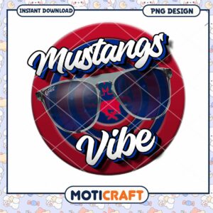 Mustangs Vibe Cool Sunglasses PNG Design Download