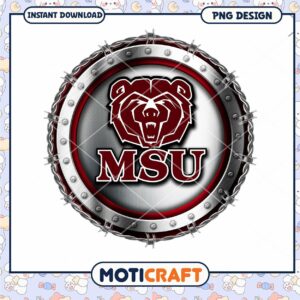 MSU Bear Logo PNG Design for Instant Download Art