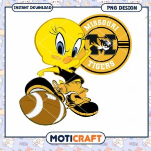 Missouri Tigers Tweety Bird PNG Instant Download Design