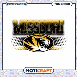 Missouri Tigers PNG Design for Instant Download Artwork