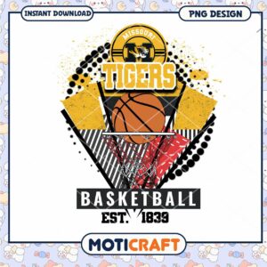 Missouri Tigers Basketball PNG Instant Download Design