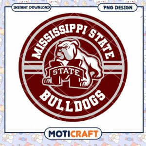 Mississippi State Bulldogs Logo PNG Instant Download Design