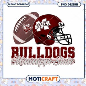 Mississippi State Bulldogs Football PNG Instant Download