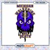 Michigan Wolverines Skull Design PNG Instant Download Art