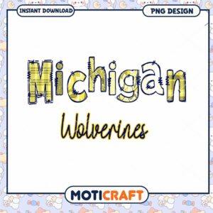 Michigan Wolverines Stylish PNG Design for Downloads
