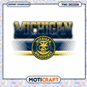 Michigan Wolverines PNG Instant Download Design Graphic