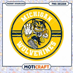 Michigan Wolverines PNG Design Graphic Downloadable Art