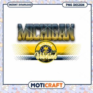 Michigan Wolverines Graphic PNG Instant Download Design