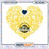 Michigan Wolverines Heart Design PNG Instant Download