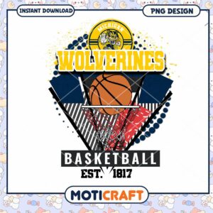 Michigan Wolverines Basketball PNG Design for Download