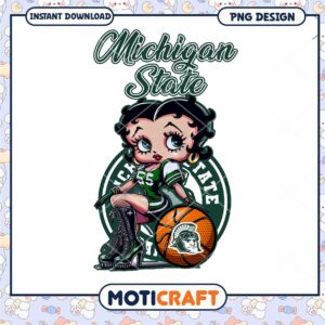 Michigan State Cheerleader PNG Graphic Design Download