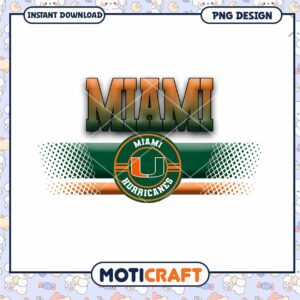 Miami Hurricanes PNG Design Instant Download Graphic