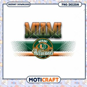 Miami Hurricanes PNG Design Instant Download for Fans