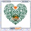 Miami Hurricanes Heart Design PNG Instant Download Art