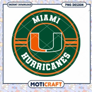 Miami Hurricanes Logo PNG Instant Download Design Clipart
