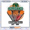 Miami Hurricanes Basketball PNG Design Instant Download