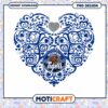 Memphis Tigers Heart Design Instant Download PNG Art