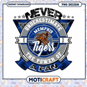 Memphis Tigers Fan PNG Design Never Underestimate Power