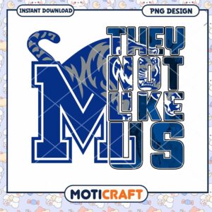 Memphis Tiger Design They Not Like Us PNG Download