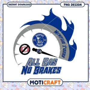 Memphis Tigers All Gas No Brakes PNG Artwork Download