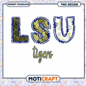 LSU Tigers PNG Design Instant Download Graphic Art
